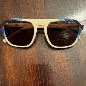 Tom Ford Cream and Blue Sunglasses